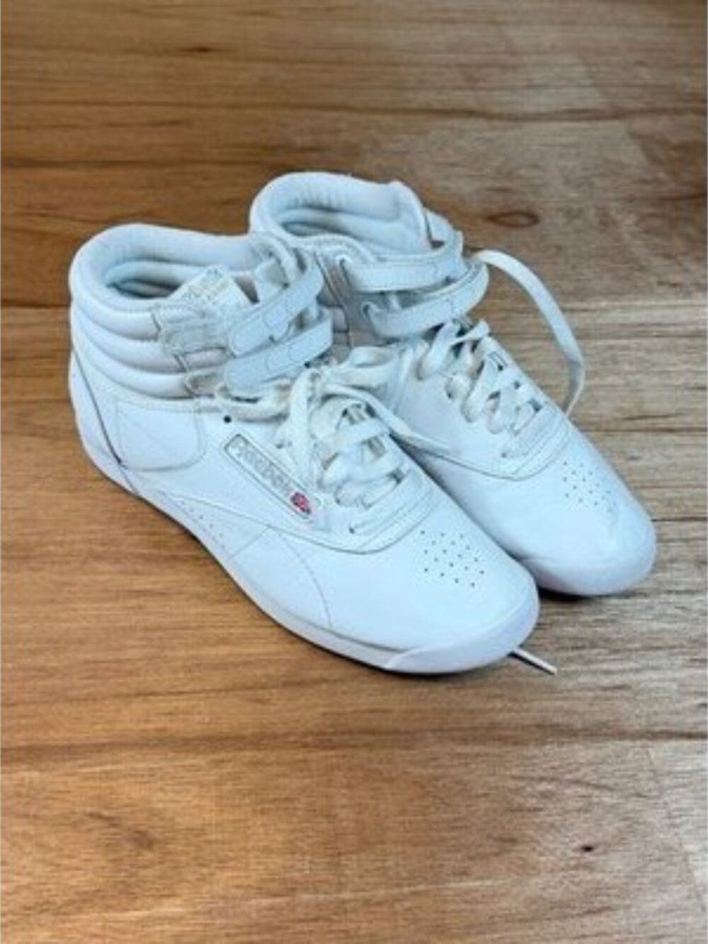 Reebok Classic Freestyle Hi White Leather High Top Sneakers Size 7